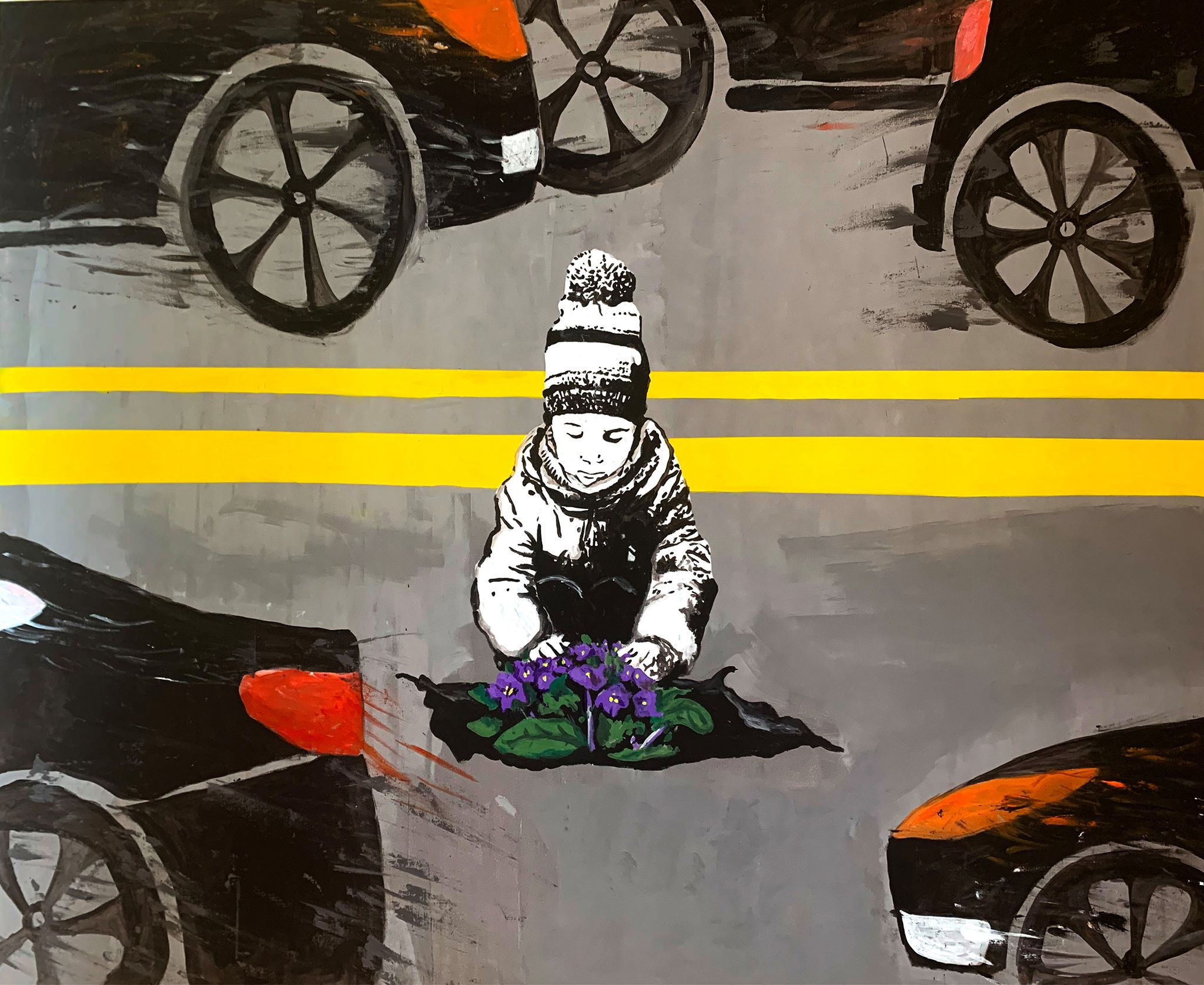 Child with Violets